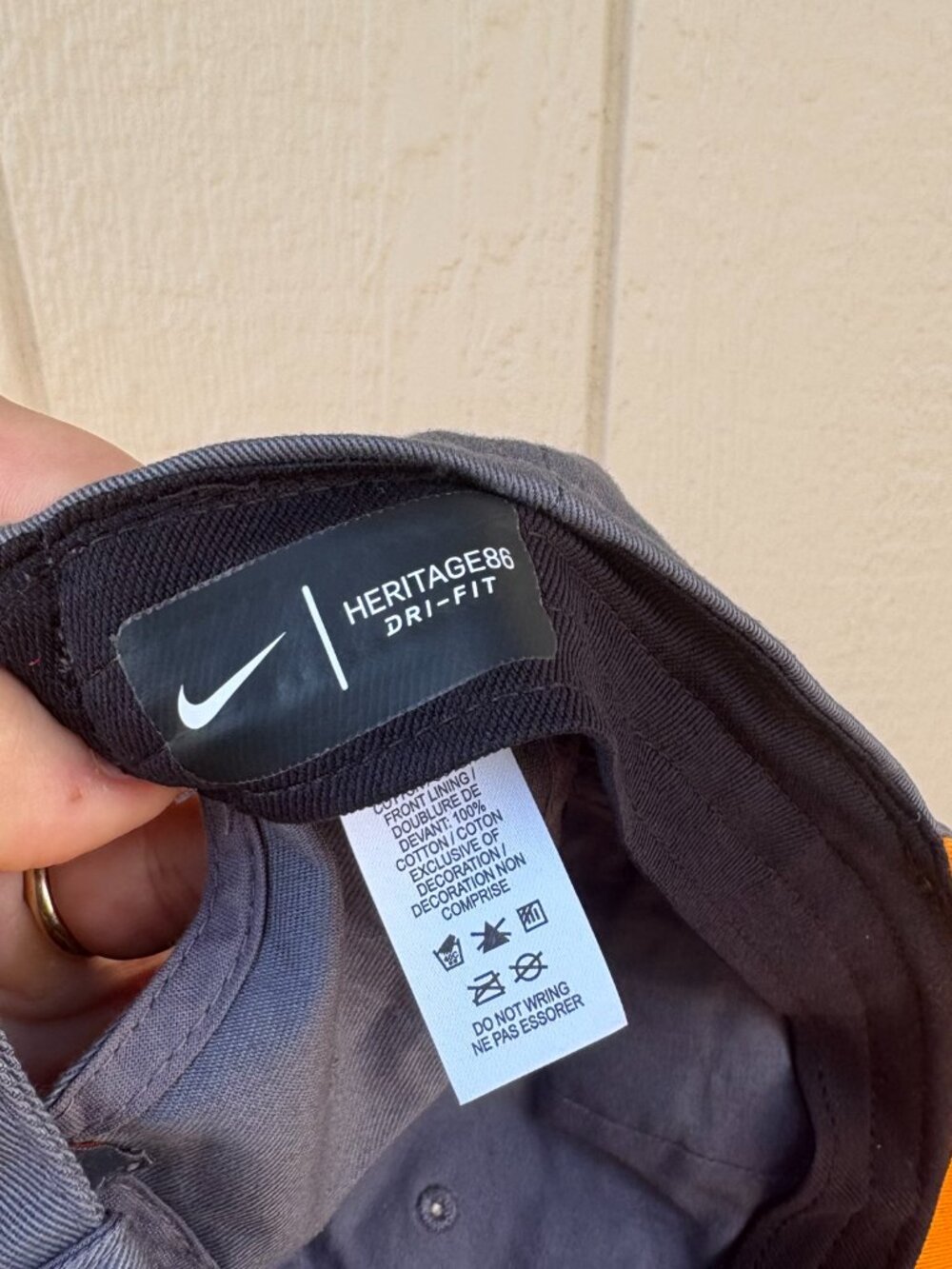 Nike Heritage 86 Tennessee Volunteers Dad Hat Unisex Gray Orange Adjustable - Picture 6 of 8